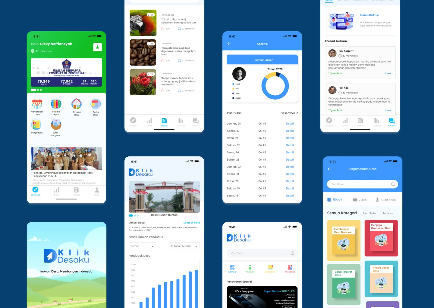 e-Desa interface designed by Candra Wibowo